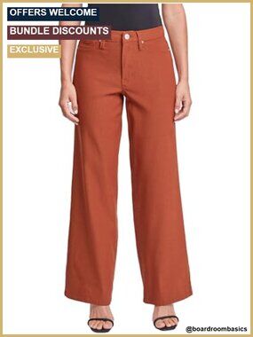 High Rise Wide Leg Stretch Pants Casual Comfort